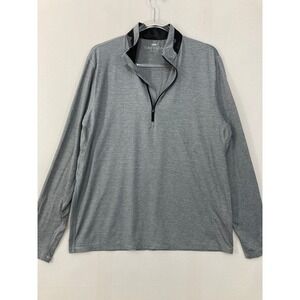 Greyson Guide Sport Quarter Zip Pullover Large Grey Camo Golf Active Cooling